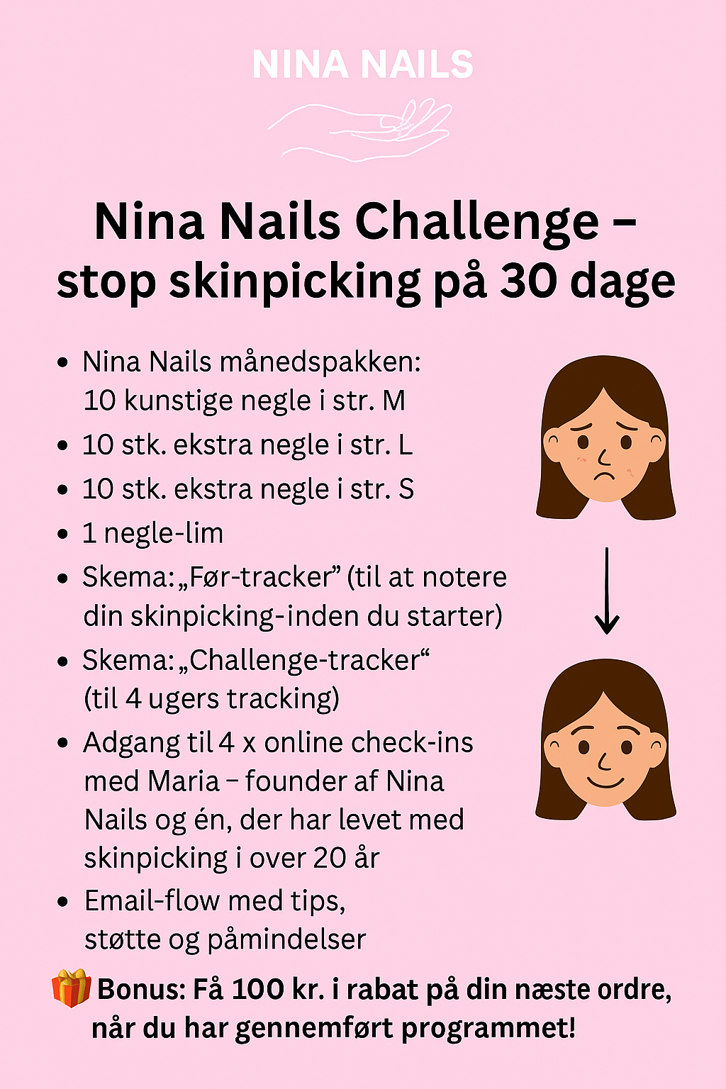 Nina Nails Challenge Basic – stop skinpicking på 30 dage